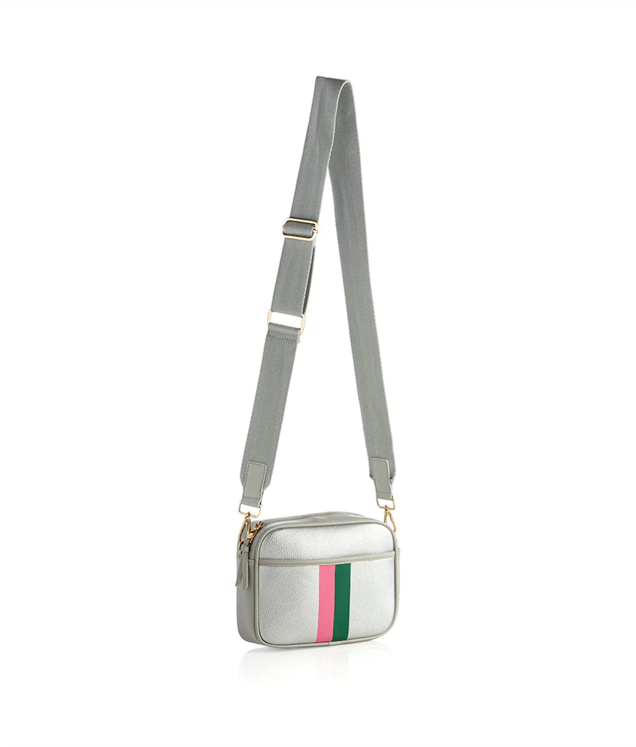 SHIRALEAH STANTON CAMERA BAG IN SILVER