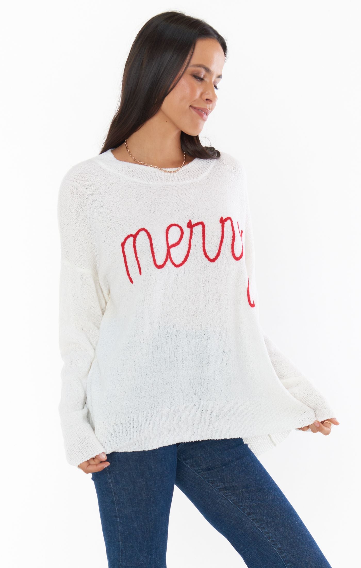 SHOW ME YOUR MUMU WOODSY SWEATER IN MERRY KNIT