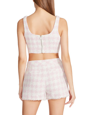 STEVE MADDEN LAYLA TOP IN PINK TULLE