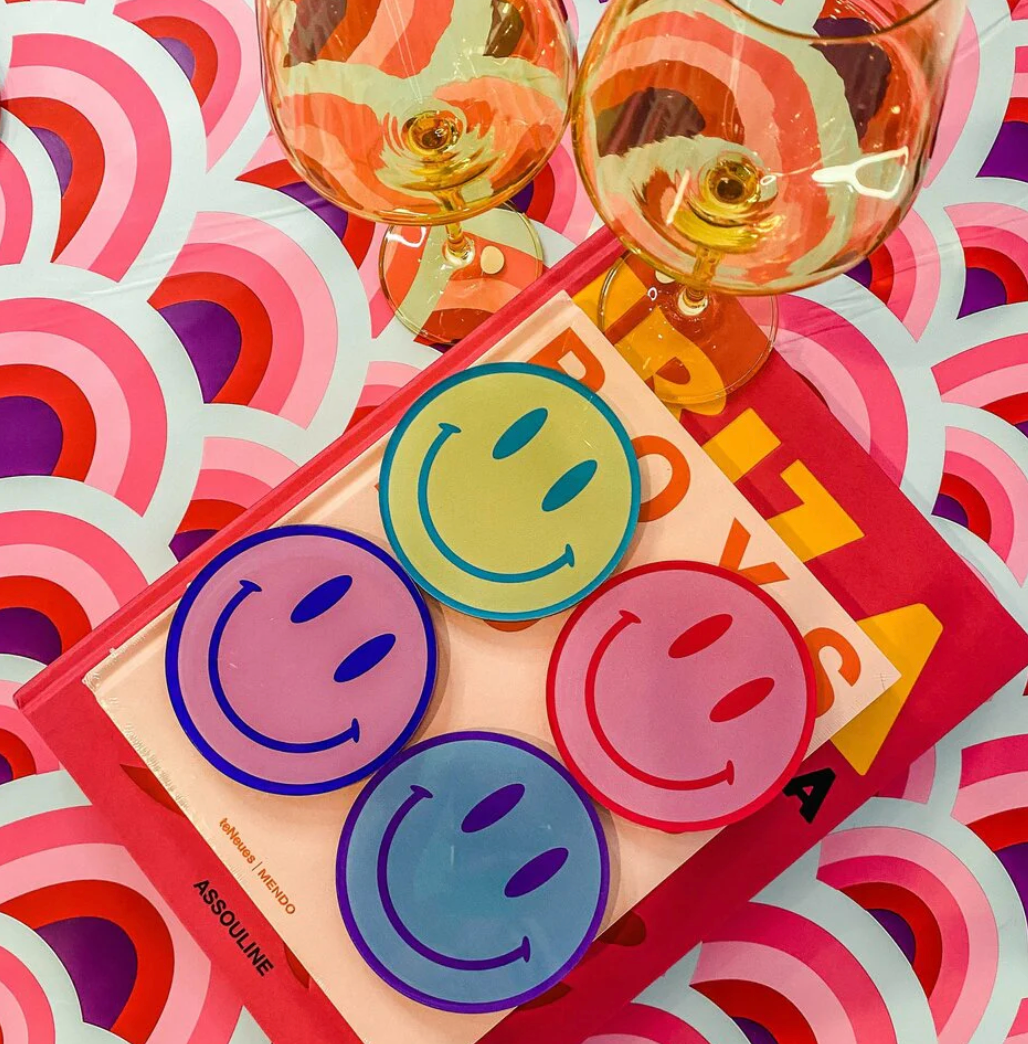 TART BY TAYLOR SMILEY FACE COASTERS