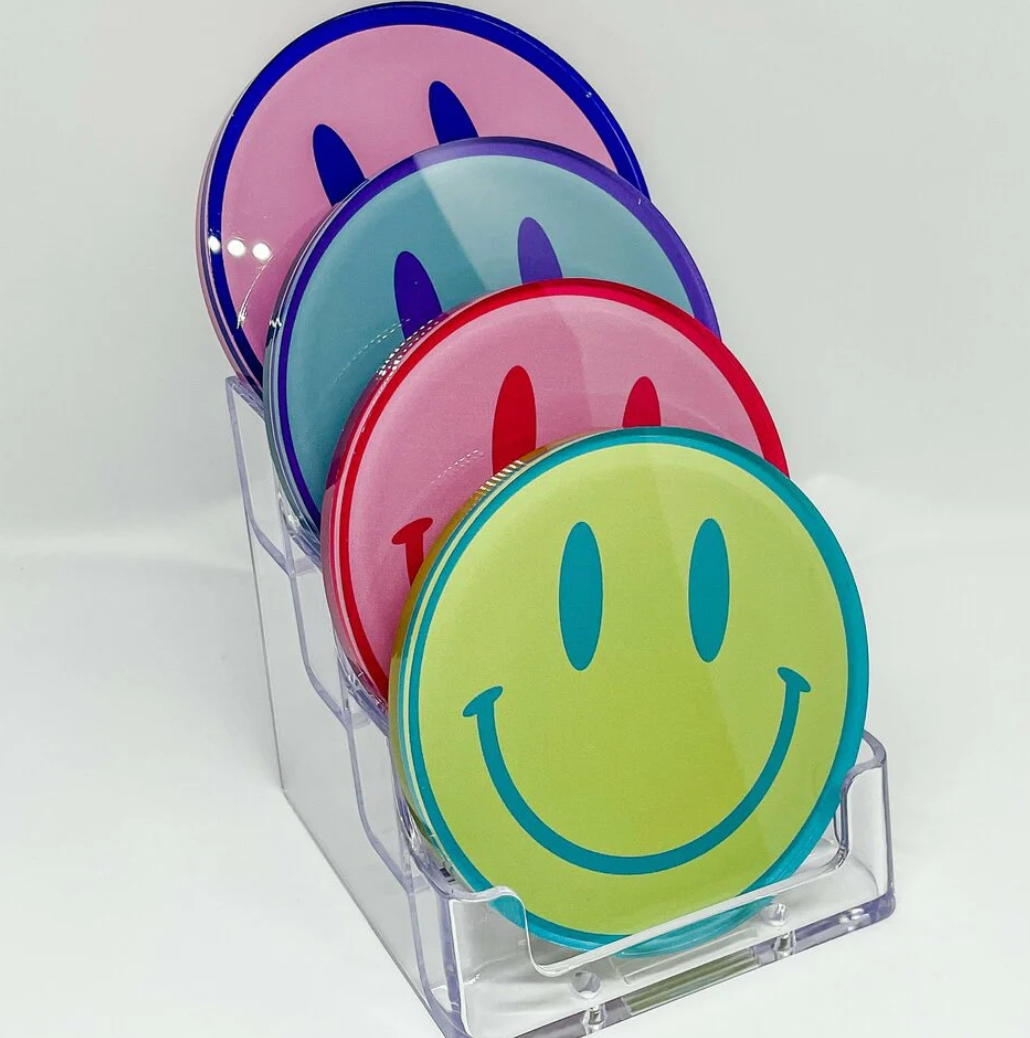 TART BY TAYLOR SMILEY FACE COASTERS