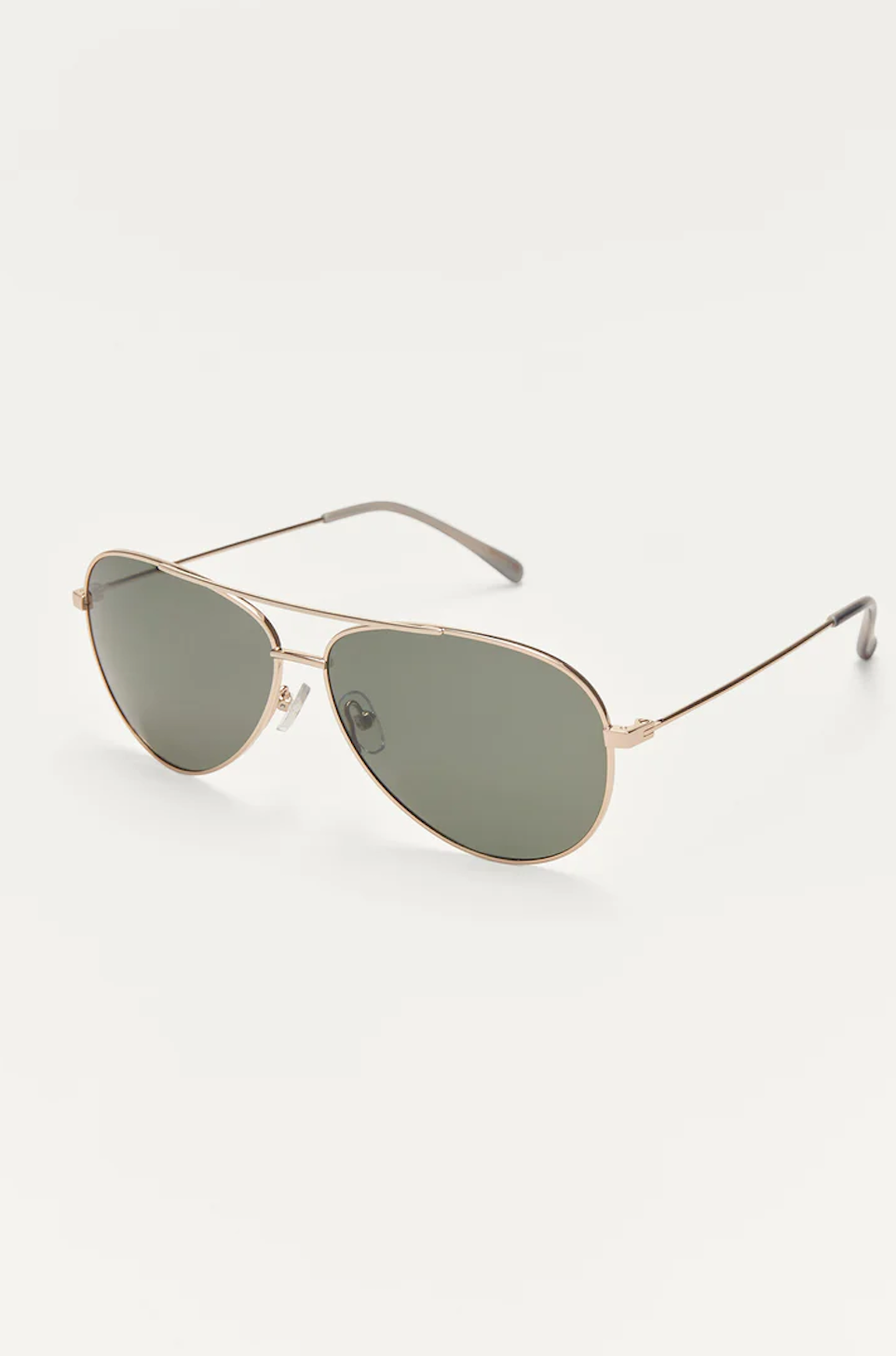 Z SUPPLY DRIVER SUNGLASSES IN GOLD GREY