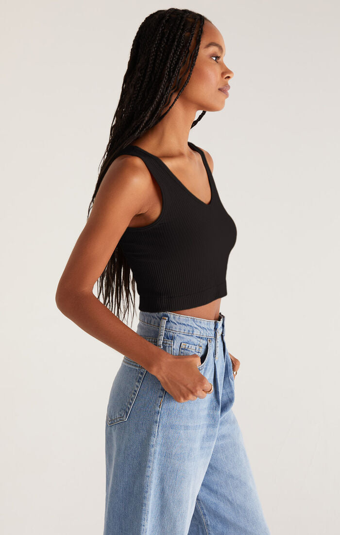Z SUPPLY EFFORTLESS SEAMLESS TANK IN BLACK