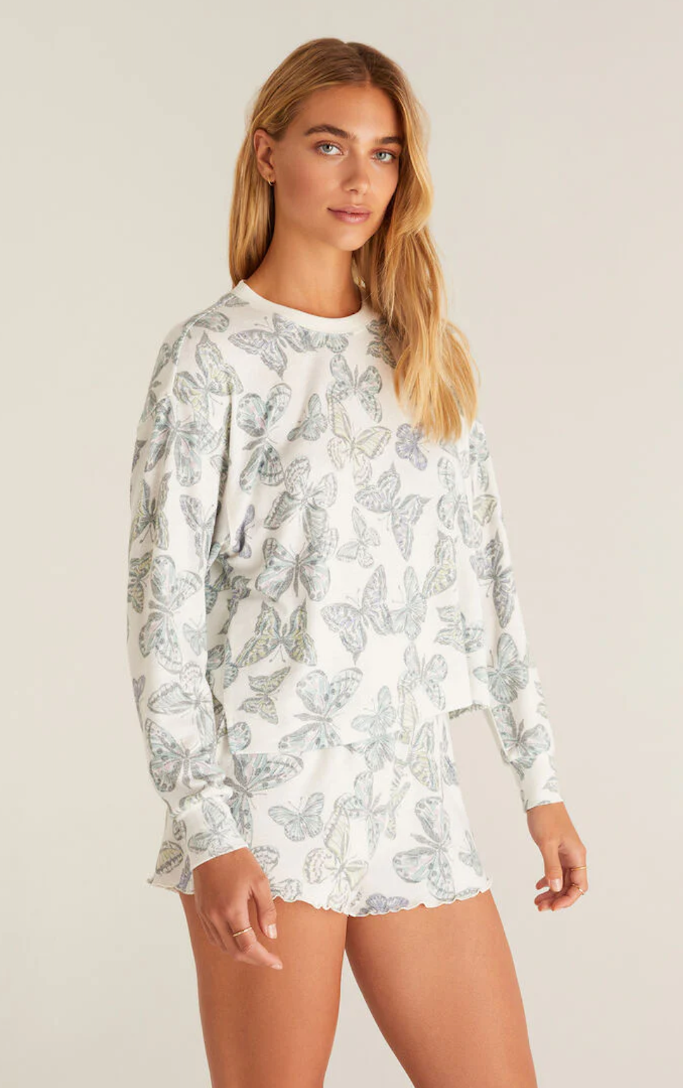 Z SUPPLY EVERLY BUTTERFLY TOP IN BONE