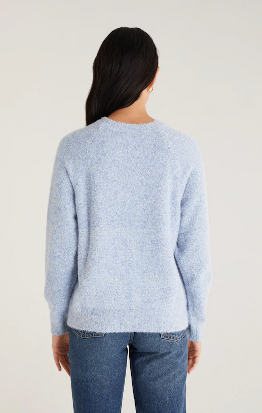 Z SUPPLY LIZZY LOVE MARLED SWEATER IN OCEAN