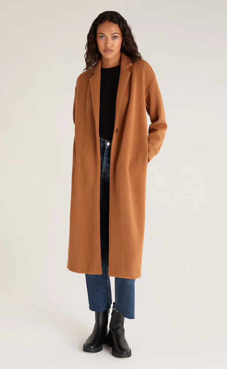 Z SUPPLY MASON KNIT COAT IN CAMEL