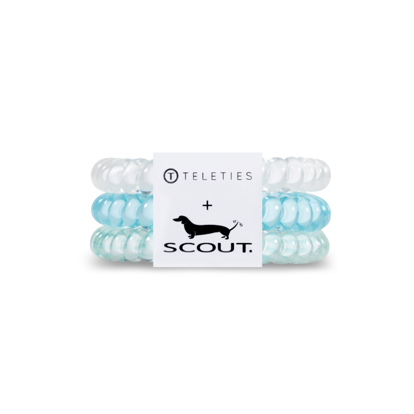 TELETIES - SMALL  - You can throw all your other hair ties away because these are the ultimate replacement to the traditional hair tie! It is like a hair tie and bracelet in one! Not only are they water-resistant, reduce damage to your hair, have a strong grip, and decrease creases, they also look good on your wrist! 