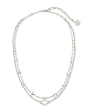 KENDRA SCOTT ABBIE MULTI STRAND NECKLACE IN RHODIUM